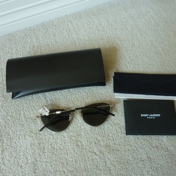 Saint Laurent Metal Cat-Eye Sunglasses (Model SL 310) - Silver/Black main image 8